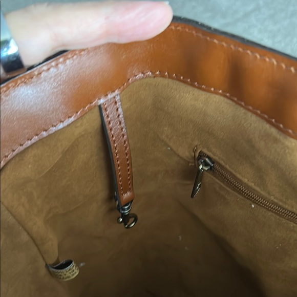 Patricia Nash Red and Orange Artistic leather Benvenuto Tote NWT - Picture 12 of 16